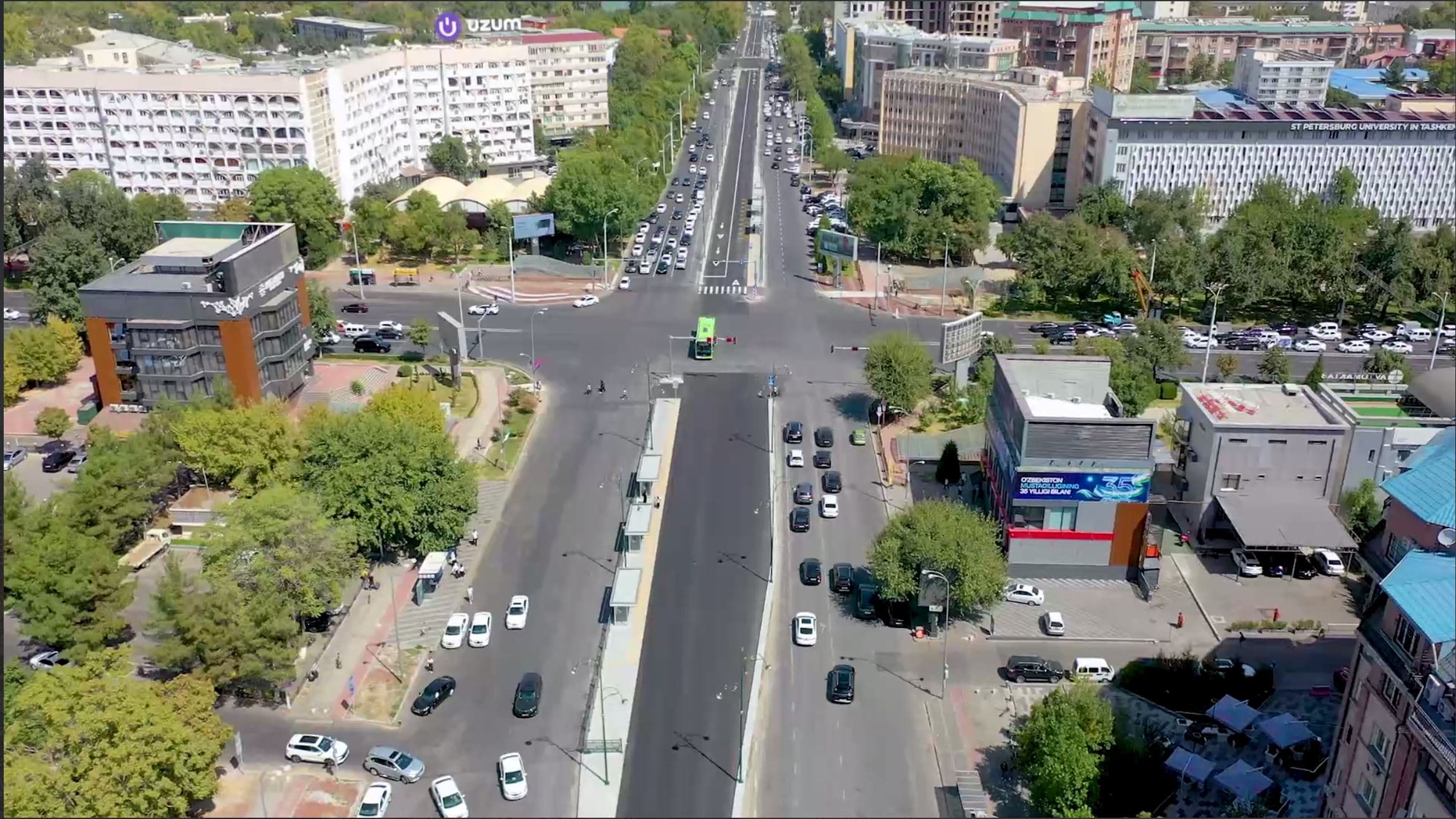 BRT-полоса на улице Шахрисабз введена в эксплуатацию